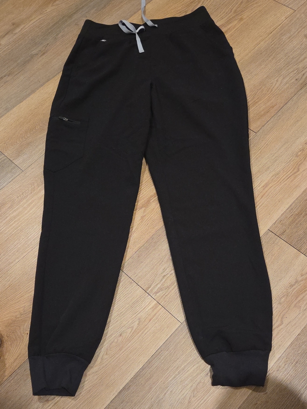 Figs Black Women's Jogger Pants with Gray Drawstring